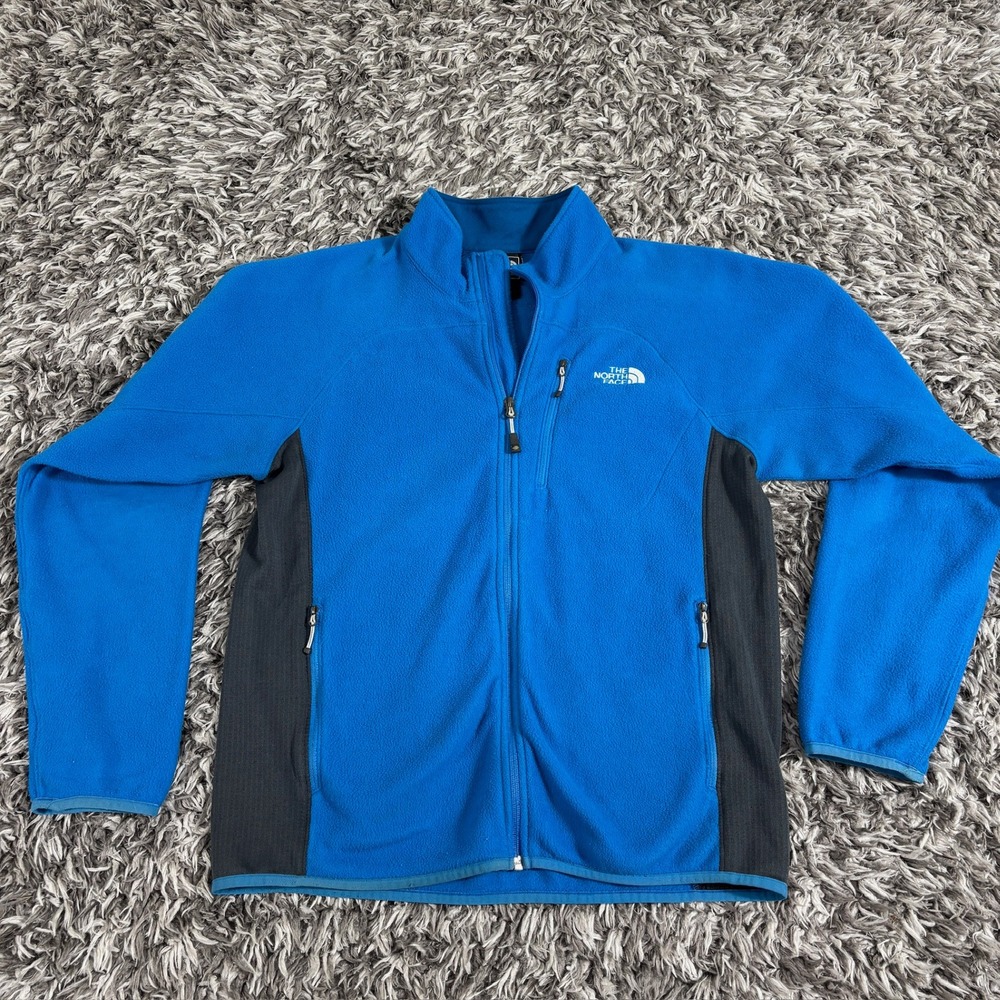 The North Face Summit Series Blue Fleece Full Zip Jacket Mens Large 3590